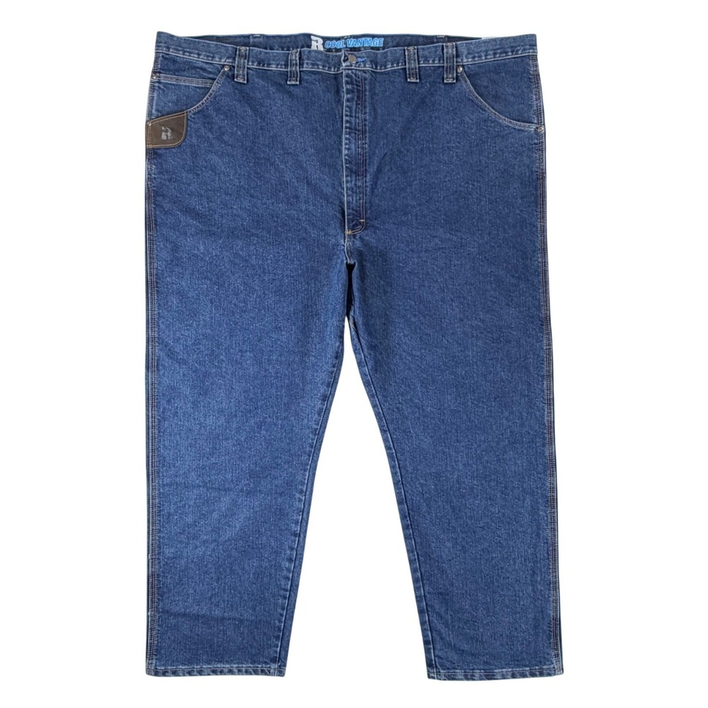 Riggs Workwear Wrangler Cool Vantage Mens Jeans 54x30 Dark Wash Blue 3WCV5DS